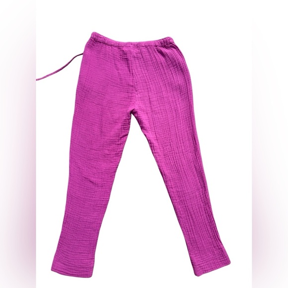 Xirena Jordyn Cotton Pull On Drawstring Gauze Lounge Pants Pink XS - Picture 3 of 15